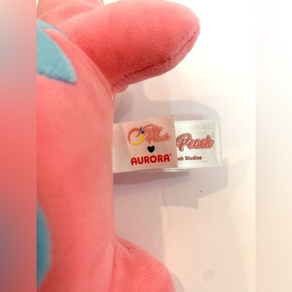 Aurora Tasty Peach Rainbow Narwhal Plush 8” - Picture 7 of 7